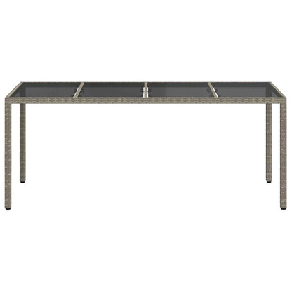 vidaXL Garden Table Grey 190 x 90 x 75 cm Poly Rattan
