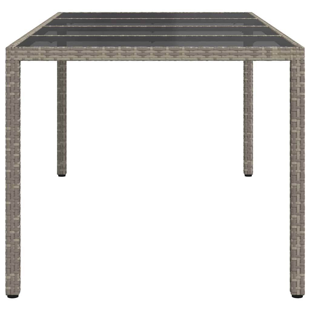 vidaXL Garden Table Grey 190 x 90 x 75 cm Poly Rattan