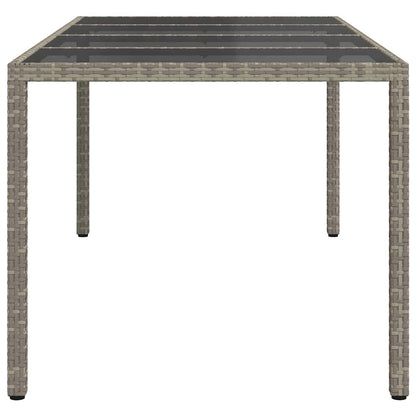 vidaXL Garden Table Grey 190 x 90 x 75 cm Poly Rattan