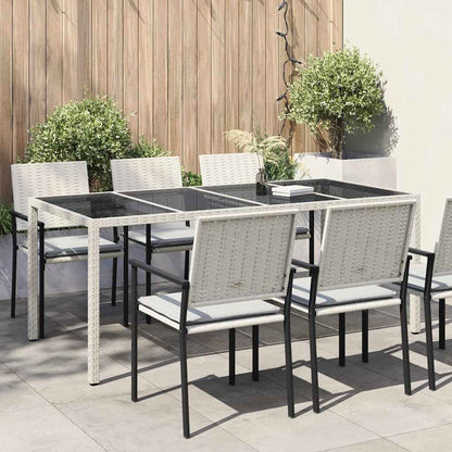 vidaXL Garden Table White 190 x 90 x 75 cm Poly Rattan