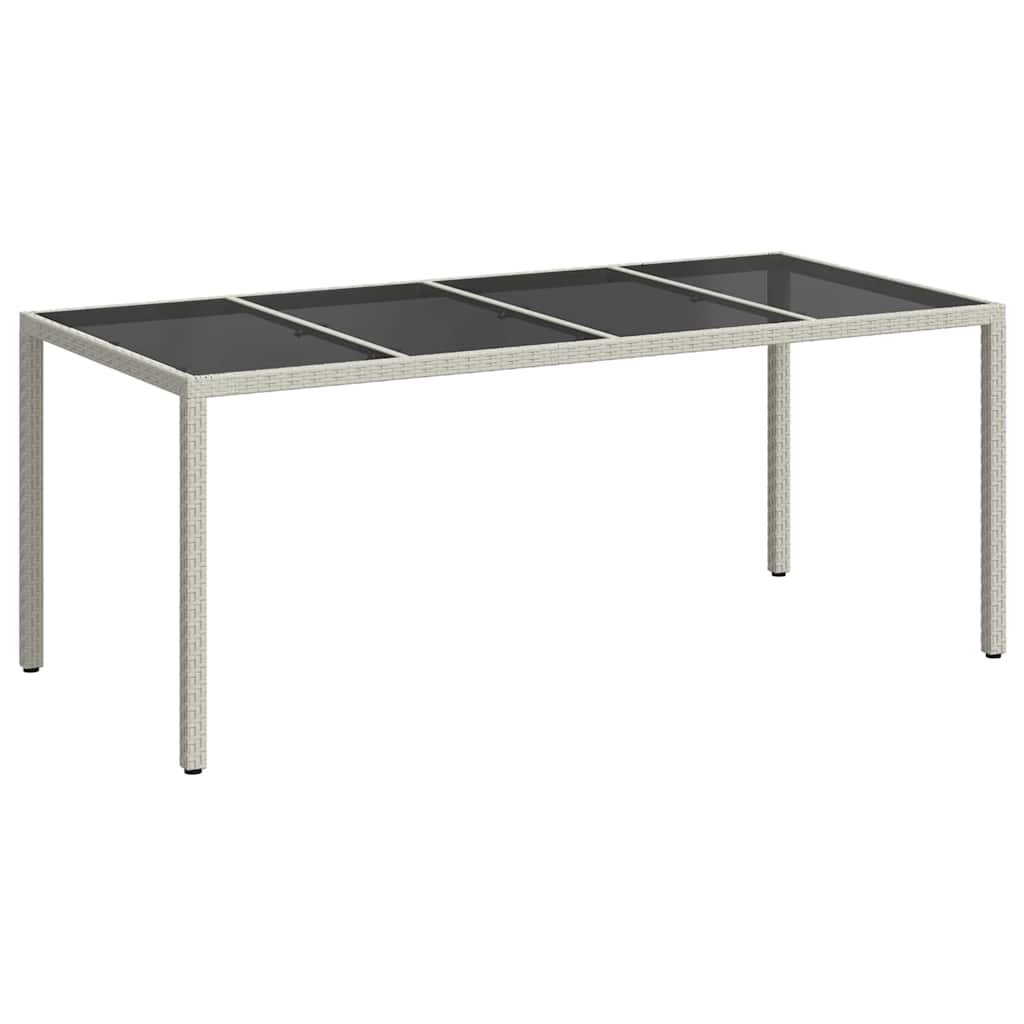 vidaXL Garden Table White 190 x 90 x 75 cm Poly Rattan