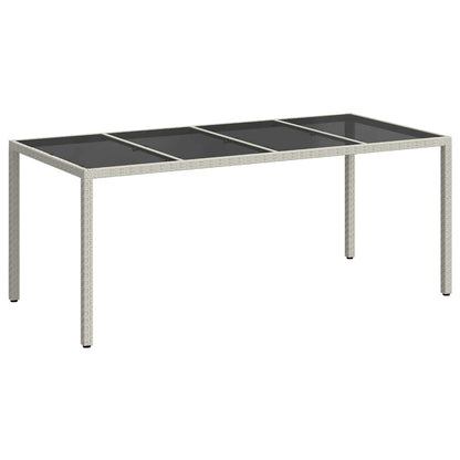 vidaXL Garden Table White 190 x 90 x 75 cm Poly Rattan