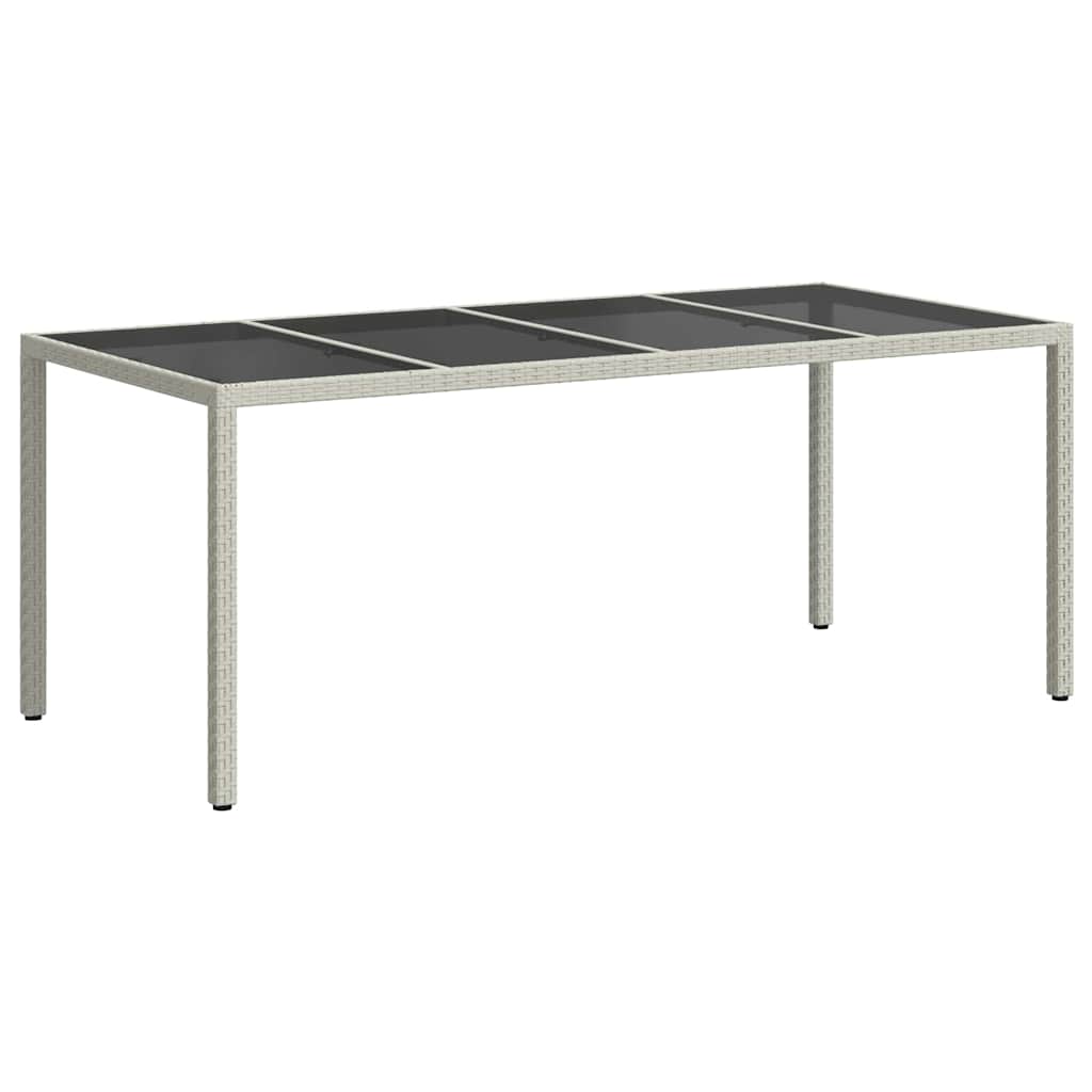 vidaXL Garden Table White 190 x 90 x 75 cm Poly Rattan