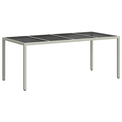 vidaXL Garden Table White 190 x 90 x 75 cm Poly Rattan