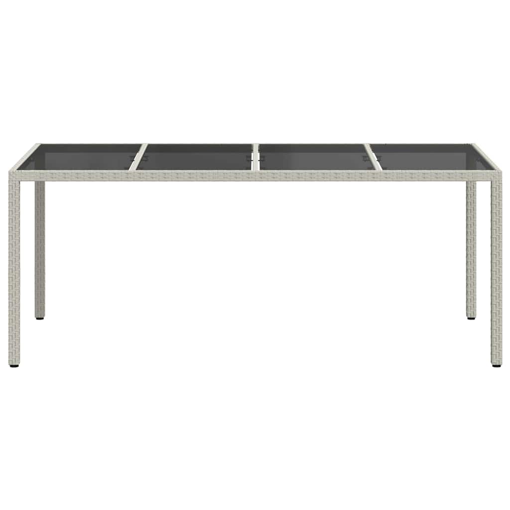vidaXL Garden Table White 190 x 90 x 75 cm Poly Rattan