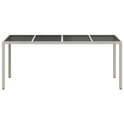 vidaXL Garden Table White 190 x 90 x 75 cm Poly Rattan