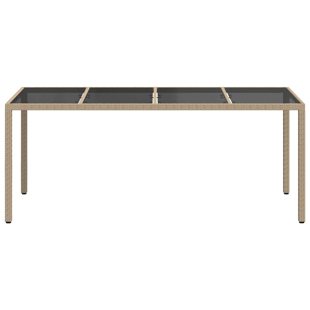 vidaXL Garden Table Beige 190 x 90 x 75 cm Poly Rattan