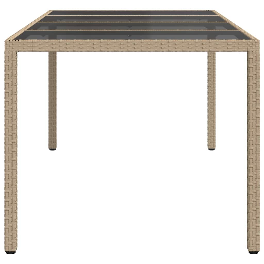 vidaXL Garden Table Beige 190 x 90 x 75 cm Poly Rattan