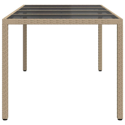 vidaXL Garden Table Beige 190 x 90 x 75 cm Poly Rattan