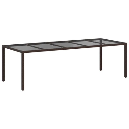 vidaXL Garden Table Brown 250 x 100 x 75 cm Poly Rattan
