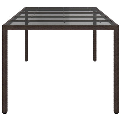 vidaXL Garden Table Brown 250 x 100 x 75 cm Poly Rattan
