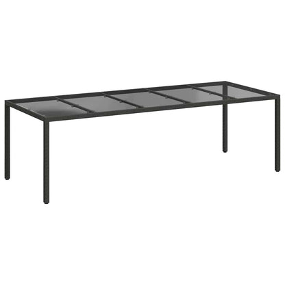 vidaXL Garden Table Pure Black 250 x 100 x 75 cm Poly Rattan