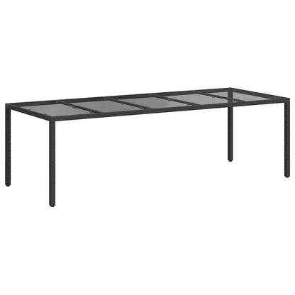 vidaXL Garden Table Pure Black 250 x 100 x 75 cm Poly Rattan