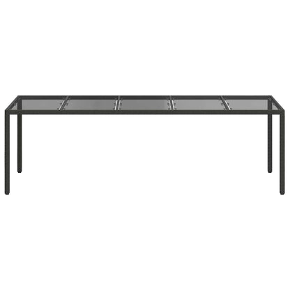 vidaXL Garden Table Pure Black 250 x 100 x 75 cm Poly Rattan