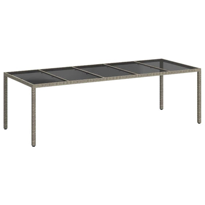 vidaXL Garden Table Grey 250 x 100 x 75 cm Poly Rattan