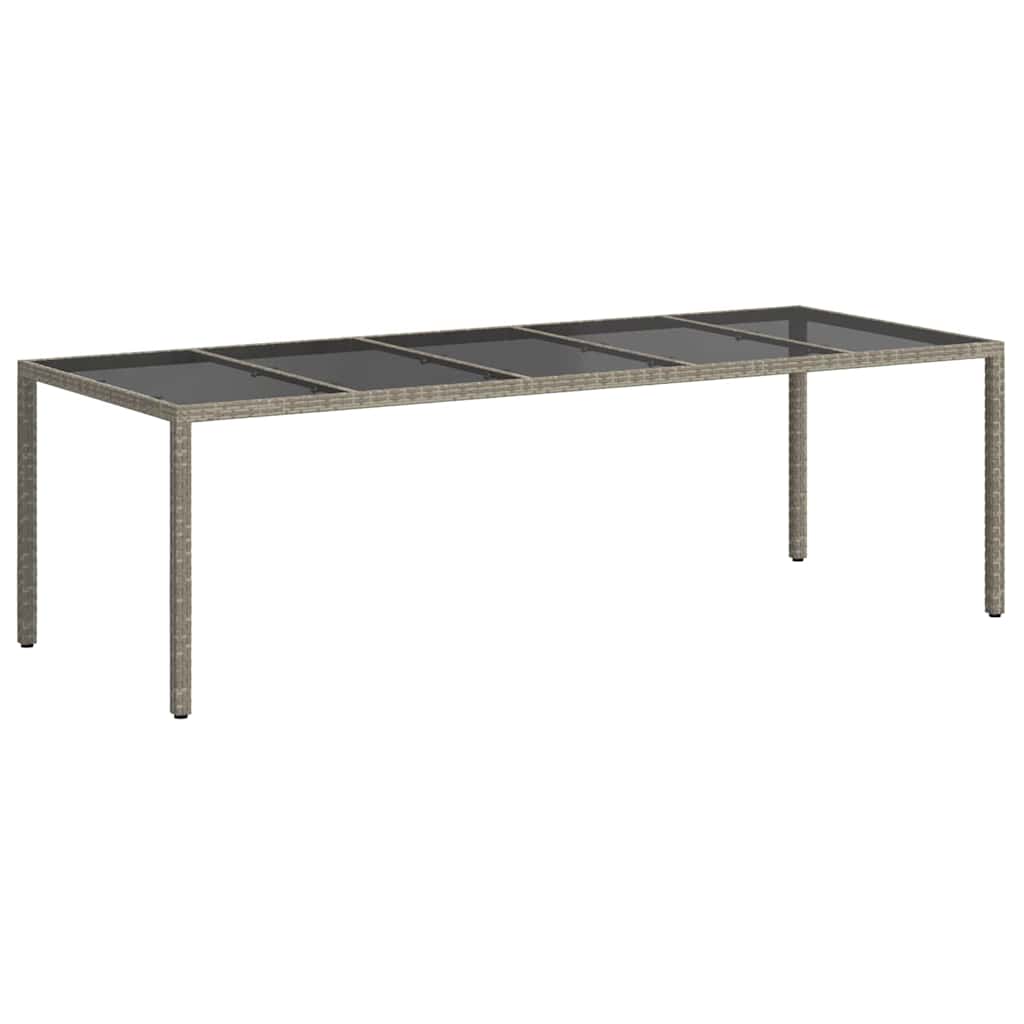vidaXL Garden Table Grey 250 x 100 x 75 cm Poly Rattan