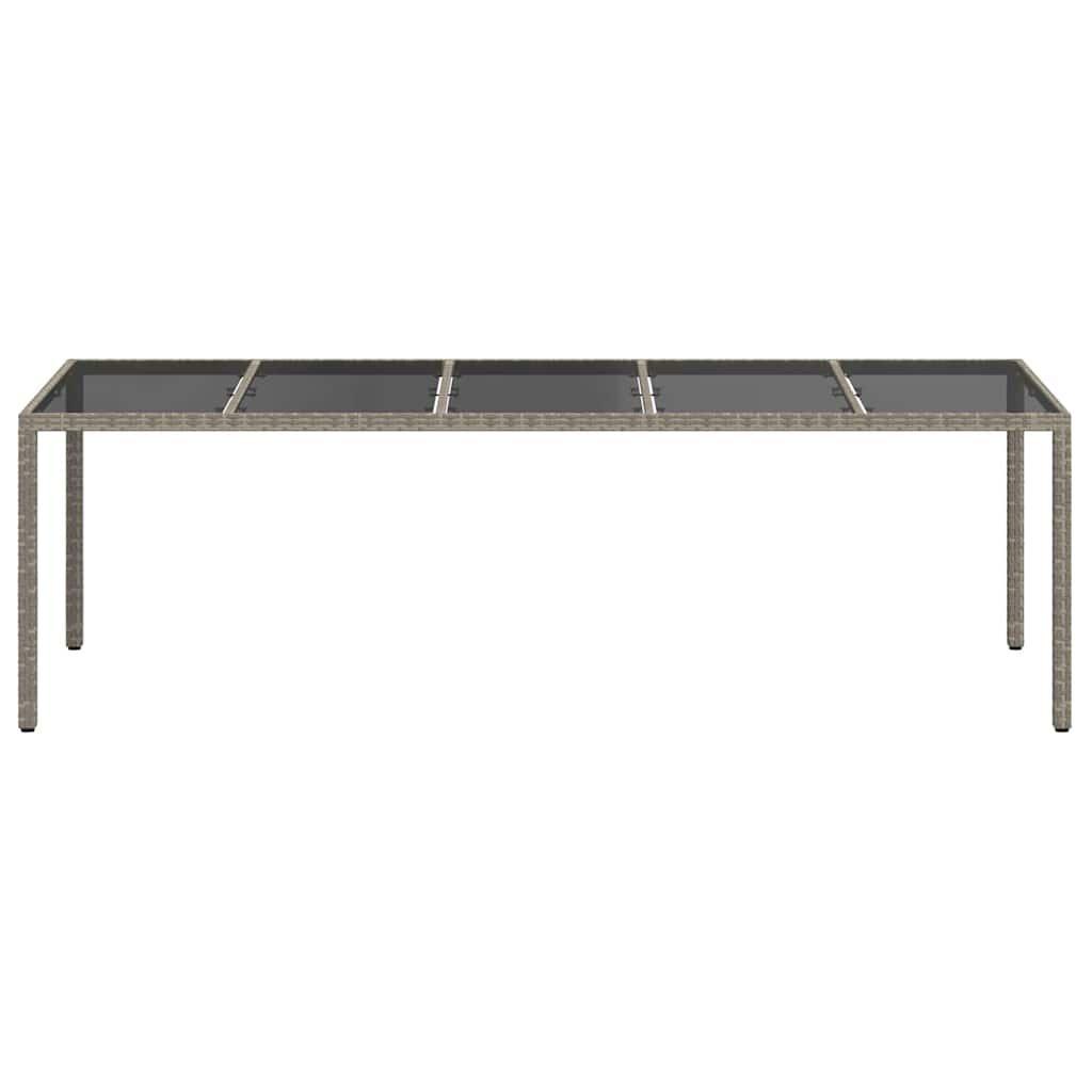 vidaXL Garden Table Grey 250 x 100 x 75 cm Poly Rattan