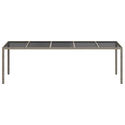 vidaXL Garden Table Grey 250 x 100 x 75 cm Poly Rattan