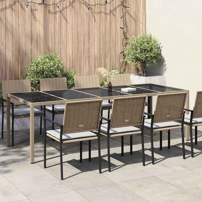 vidaXL Garden Table Beige 250 x 100 x 75 cm Poly Rattan