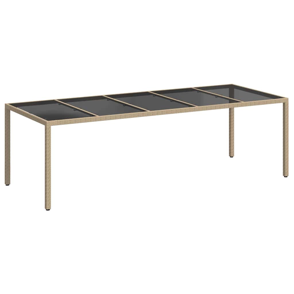 vidaXL Garden Table Beige 250 x 100 x 75 cm Poly Rattan