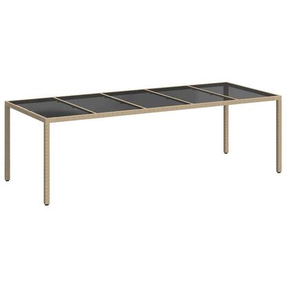 vidaXL Garden Table Beige 250 x 100 x 75 cm Poly Rattan