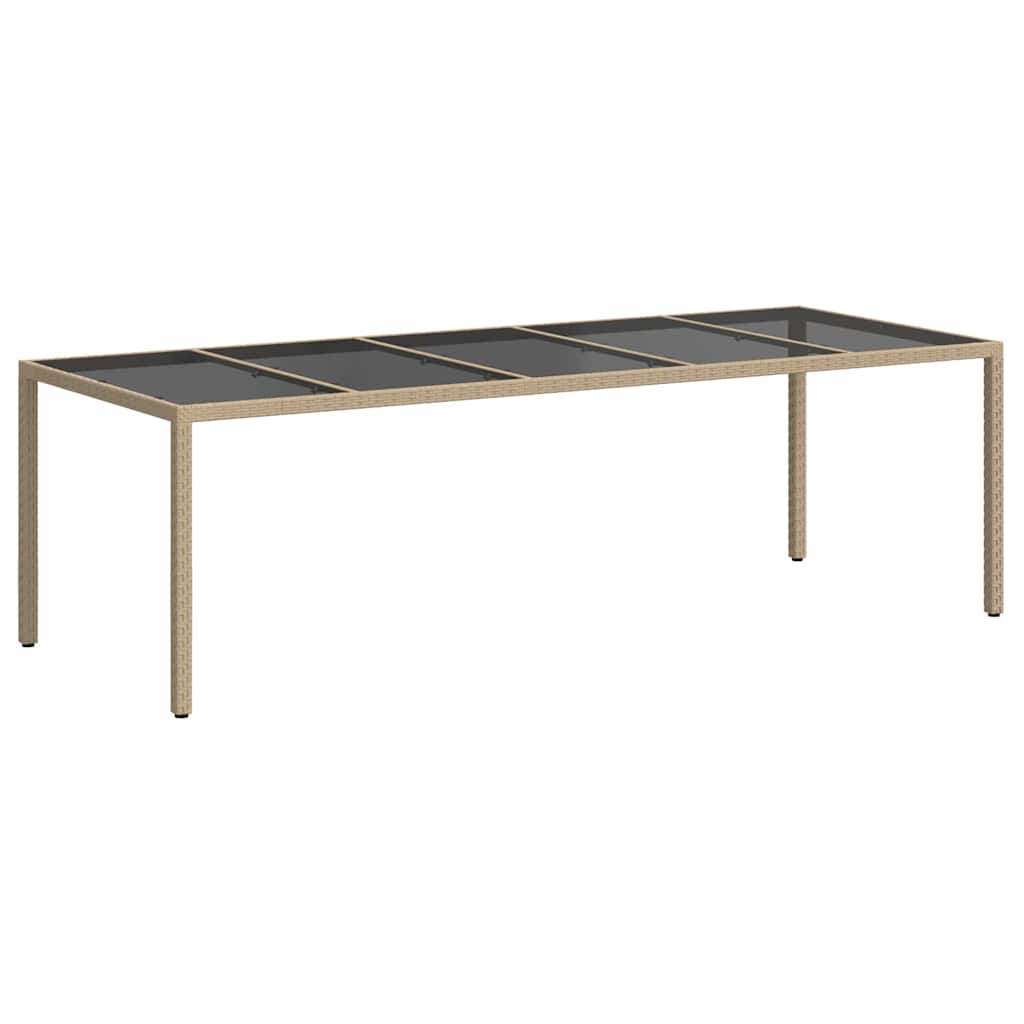 vidaXL Garden Table Beige 250 x 100 x 75 cm Poly Rattan