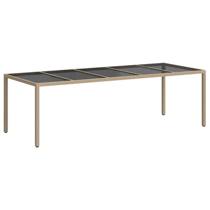 vidaXL Garden Table Beige 250 x 100 x 75 cm Poly Rattan