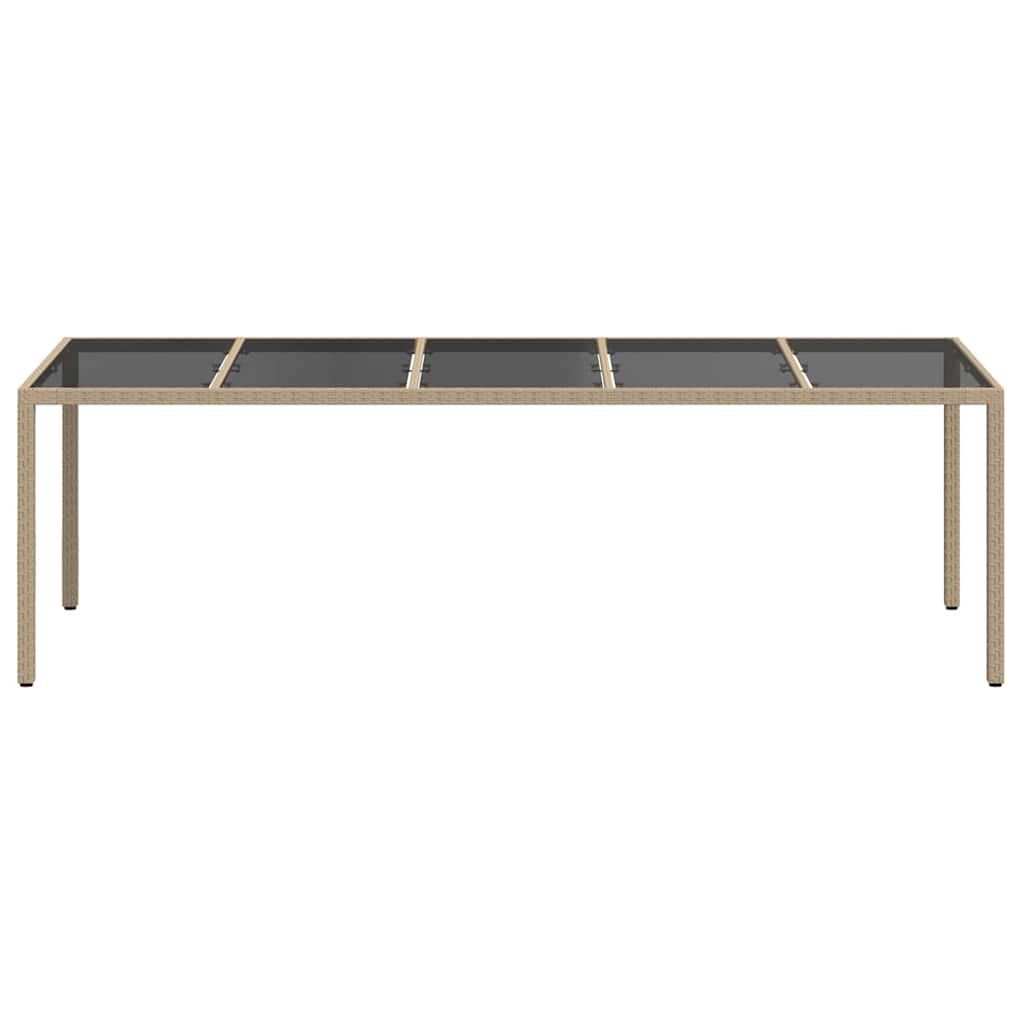 vidaXL Garden Table Beige 250 x 100 x 75 cm Poly Rattan