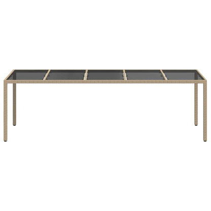 vidaXL Garden Table Beige 250 x 100 x 75 cm Poly Rattan
