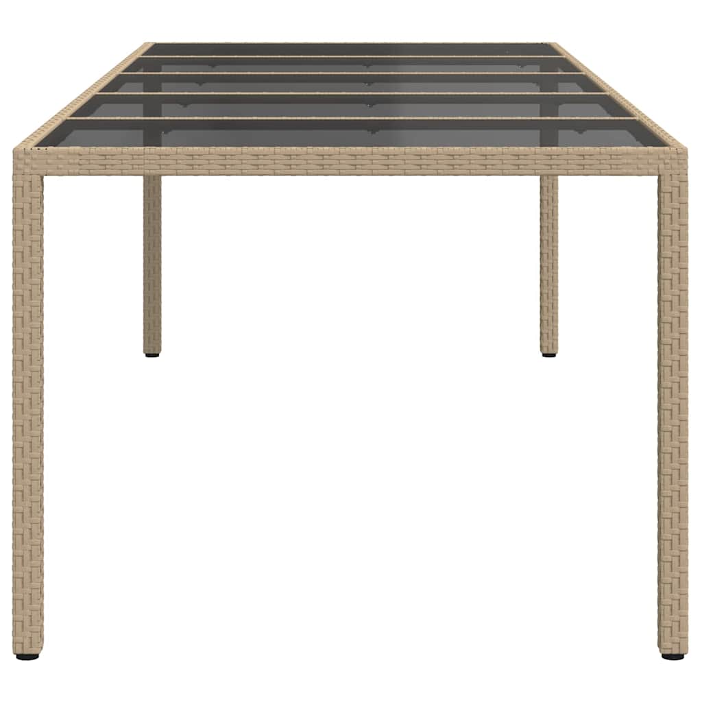 vidaXL Garden Table Beige 250 x 100 x 75 cm Poly Rattan