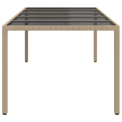 vidaXL Garden Table Beige 250 x 100 x 75 cm Poly Rattan