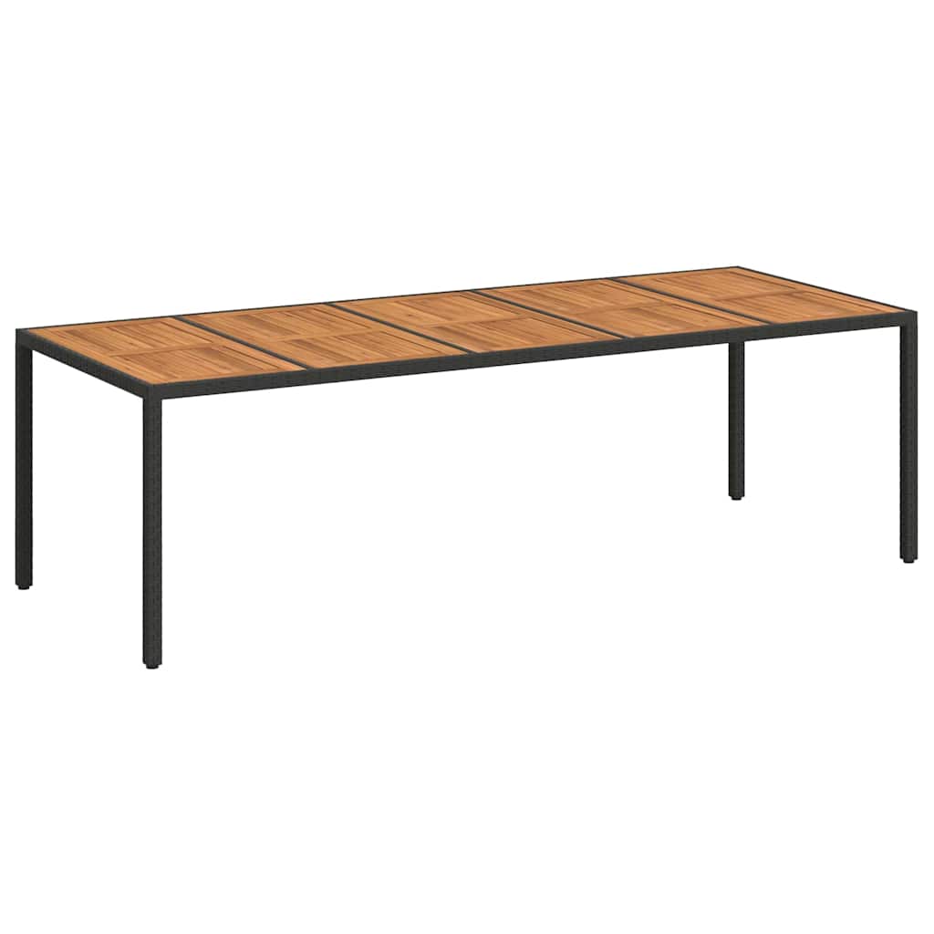 vidaXL Garden Table Black Poly Rattan