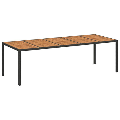 vidaXL Garden Table Black Poly Rattan