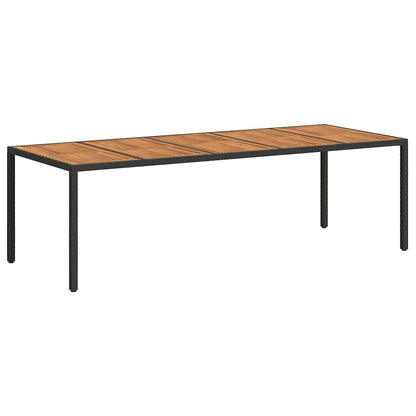 vidaXL Garden Table Black Poly Rattan