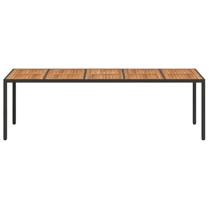 vidaXL Garden Table Black Poly Rattan