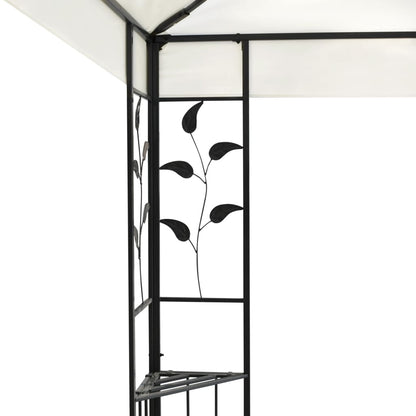 vidaXL Gazebo with Double Roof White 6x3 m Steel