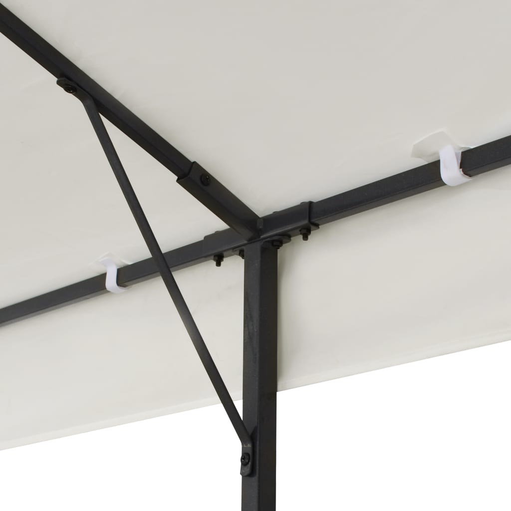 vidaXL Gazebo with Double Roof White 6x3 m Steel