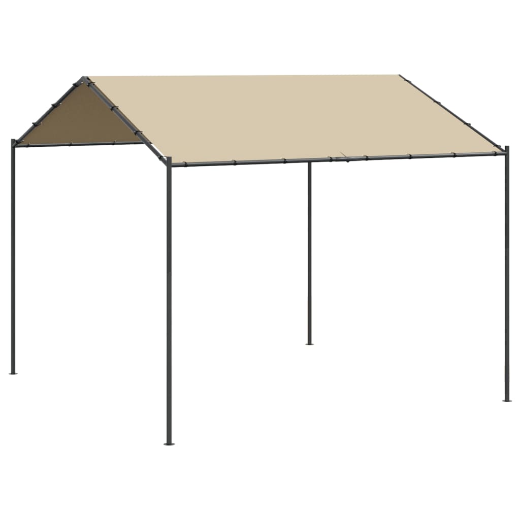vidaXL Canopy Tent Beige 3x3 m Steel and Fabric