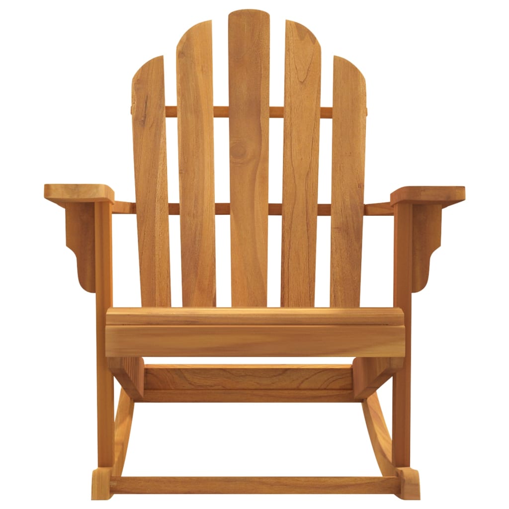 vidaXL Garden Adirondack Rocking Chair | Set of 2 | Natural Teak