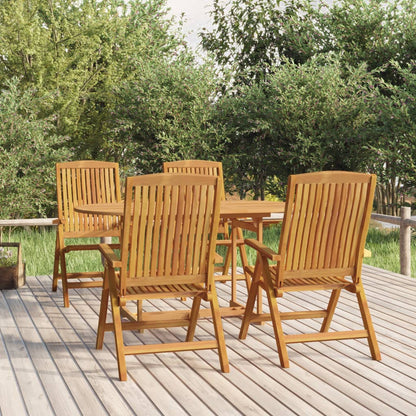 vidaXL Reclining Garden Chair | Set of 4 | Teak | Solid teak wood | Medium