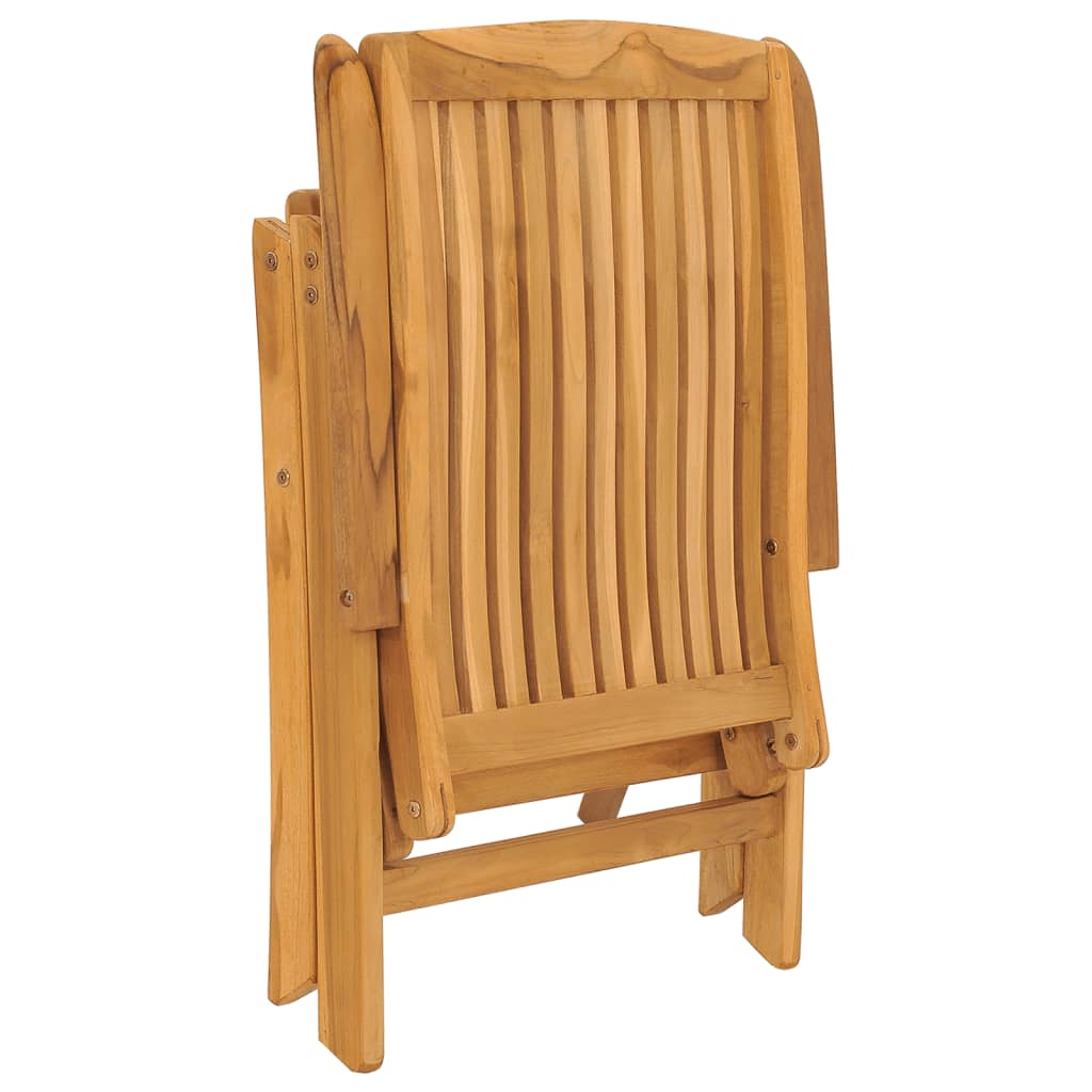 vidaXL Reclining Garden Chair | Set of 8 | Teak | Solid teak wood
