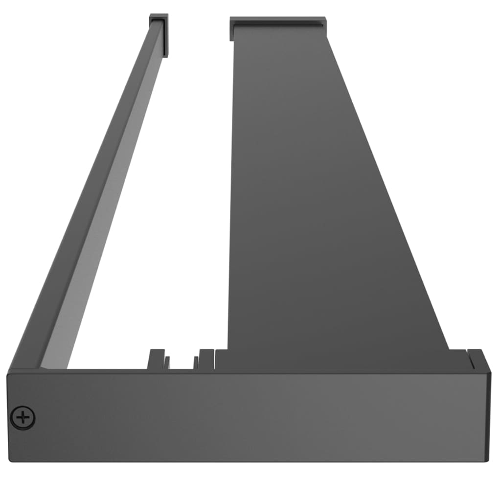 vidaXL Shower Shelf for Walk-in Shower Wall Black 80 cm Aluminium