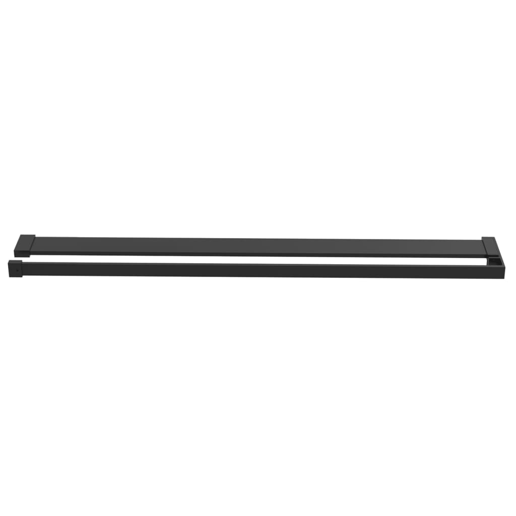 vidaXL Shower Shelf for Walk-in Shower Wall Black 90 cm Aluminium