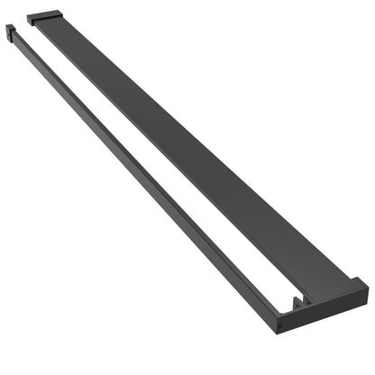 vidaXL Shower Shelf for Walk-in Shower Wall Black 115 cm Aluminium