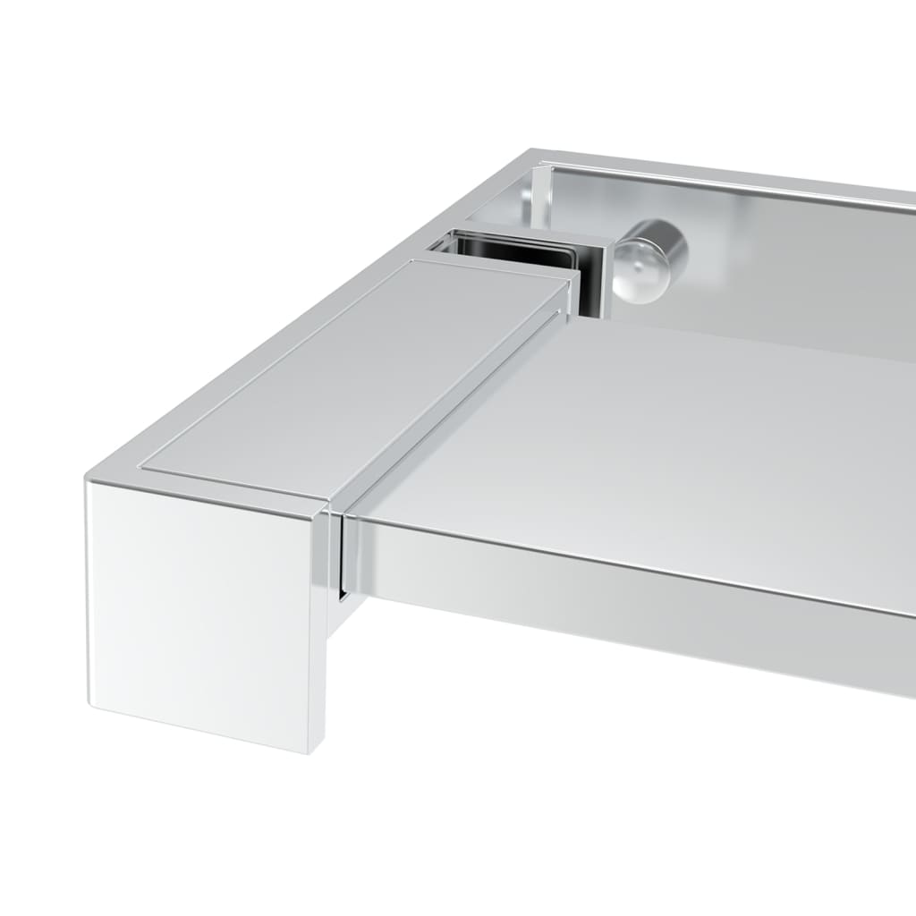 vidaXL Shower Shelf for Walk-in Shower Wall Chrome 90 cm Aluminium