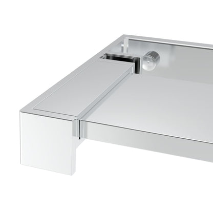 vidaXL Shower Shelf for Walk-in Shower Wall Chrome 90 cm Aluminium