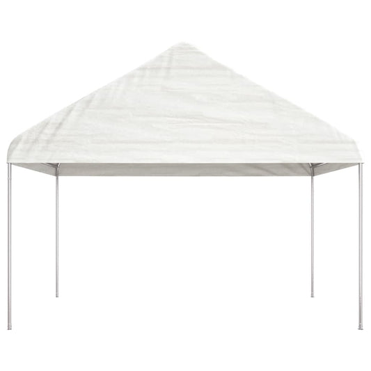 vidaXL Gazebo with Roof White 4.08x2.23x3.22 m Polyethylene