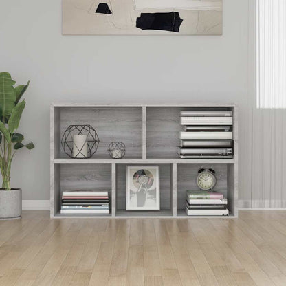 vidaXL Book Cabinet/Sideboard Grey Sonoma 50x25x80 cm Engineered Wood