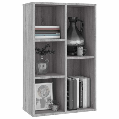 vidaXL Book Cabinet/Sideboard Grey Sonoma 50x25x80 cm Engineered Wood