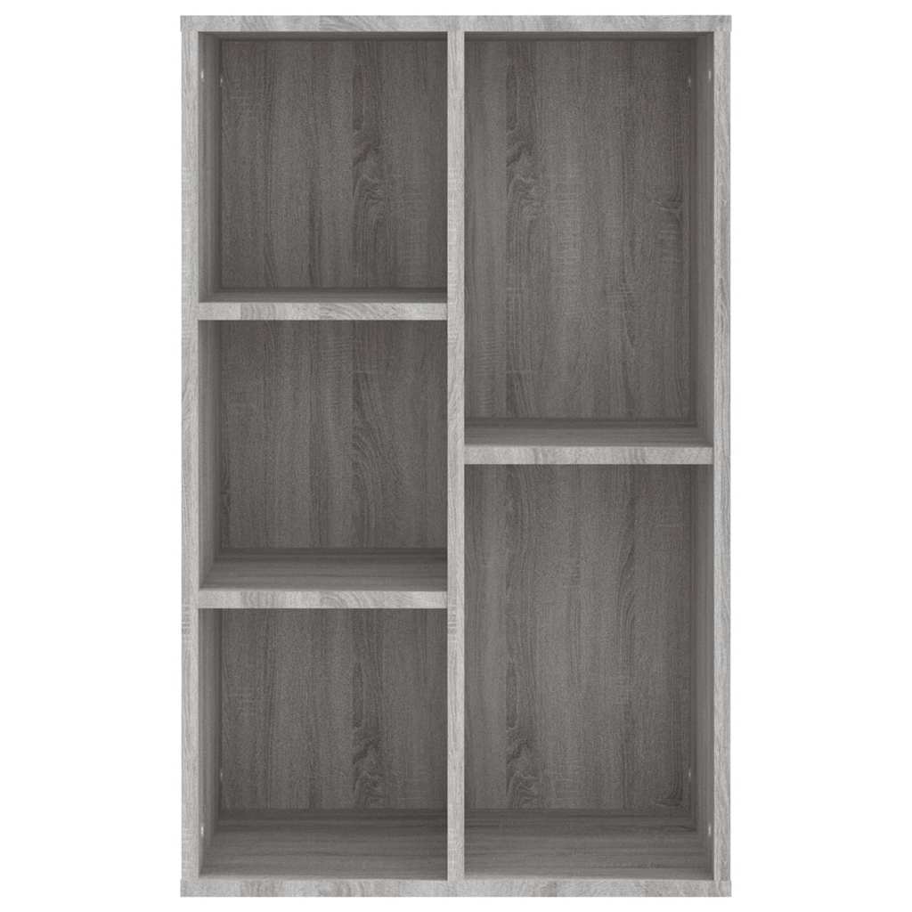 vidaXL Book Cabinet/Sideboard Grey Sonoma 50x25x80 cm Engineered Wood